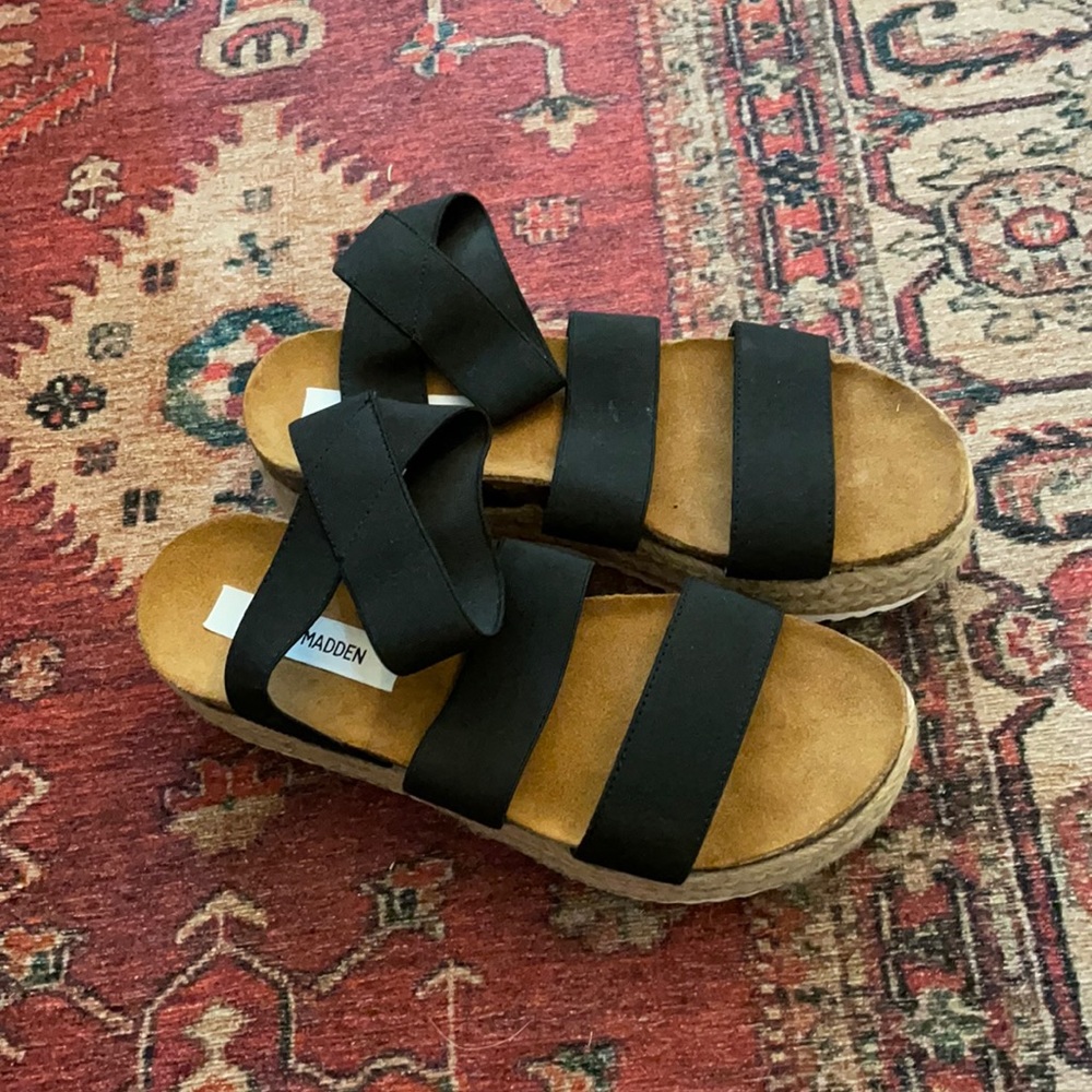 Steve Madden Kimmie Black Sandals